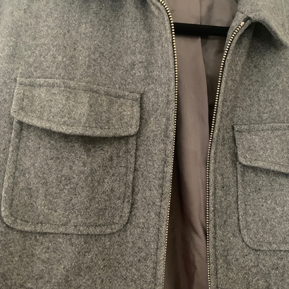 J. Crew Dark Grey Wool Utility Jacket - image 3